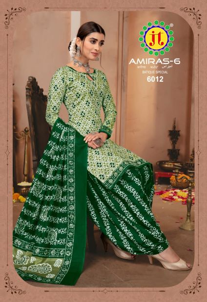 JT Amiras Vol-6 Cotton Designer Patiyala Dress Material